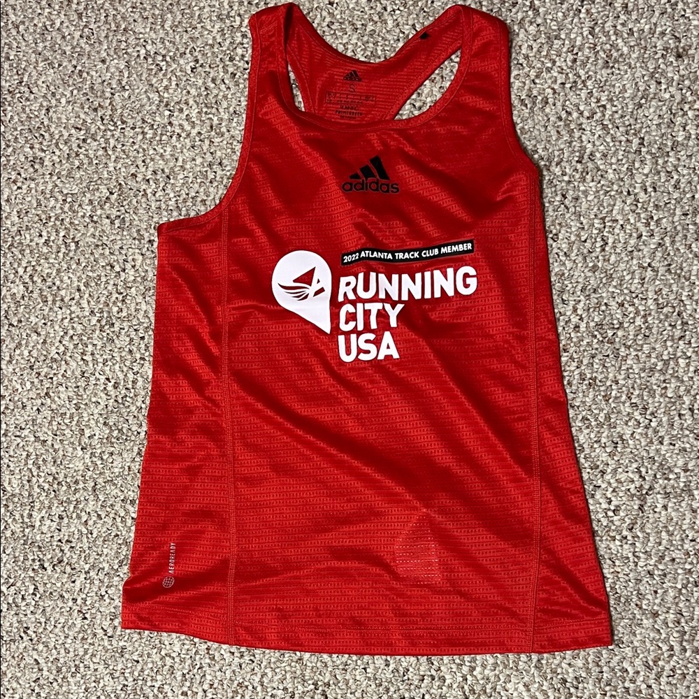 Adidas Red Running City USA Tank Top